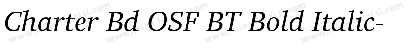 Charter Bd OSF BT Bold Italic字体转换